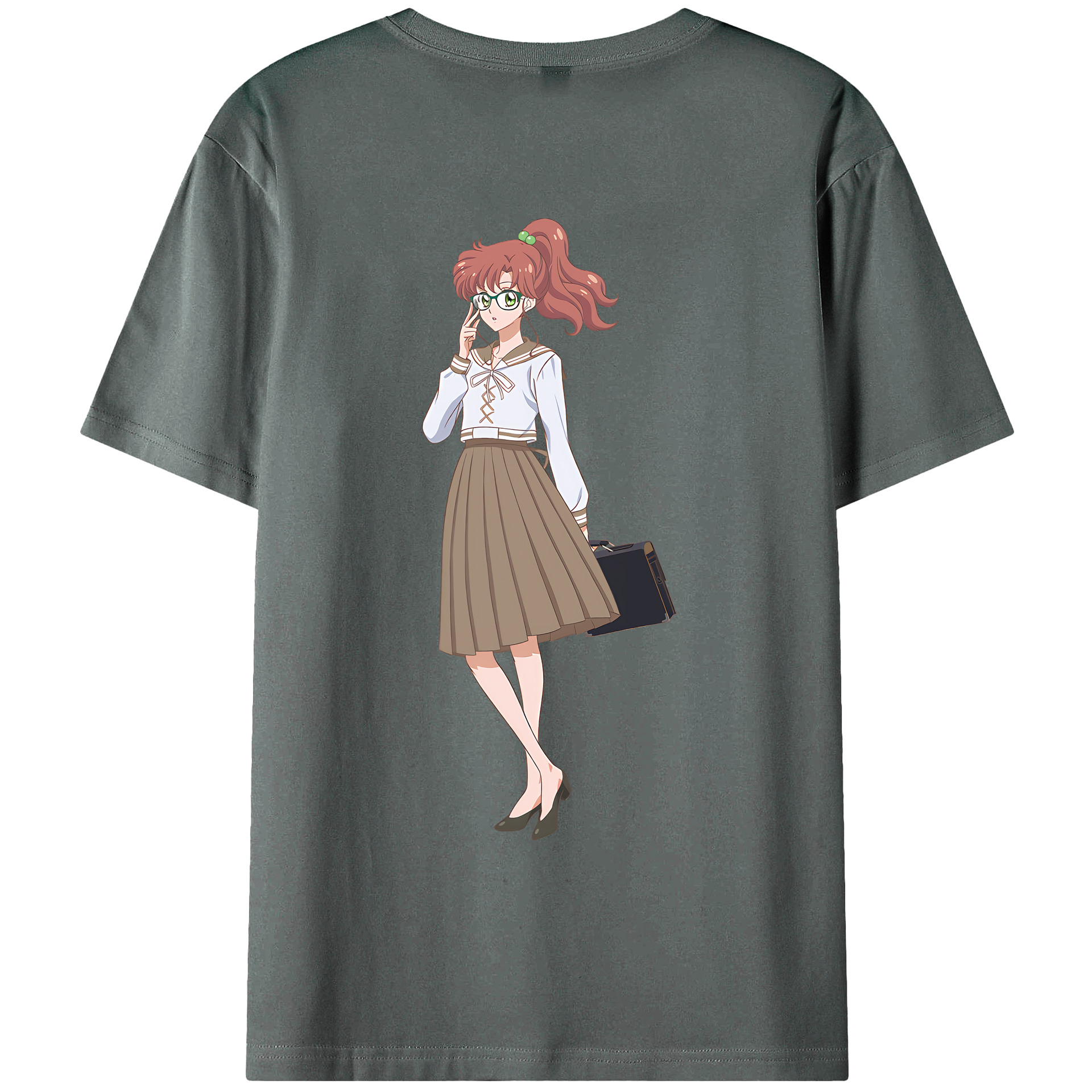 （画像用） 美少女戦士セーラームーン 木野 まこと きの まこと Sailor Moon Kino Makoto （セーラージュピター；Sailor Jupiter） 綿100％ メンズ半袖Tシャツ（バックプリント） 通気性